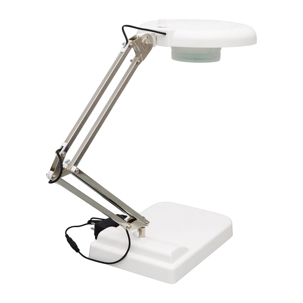 TECHTONGDA 20X 127C Desk Lamps Benchtop Magnifier Lamp Table Lamps White Glass for Reading Working Crafts Workbench