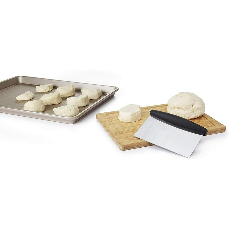 Dough Pastry Scraper, Stainless Steel Dough Scraper Dough Cutter  Multi-Purpose Dough Bench Scraper Pastry Cutter with Wood Handle, for Pastry,  Pizza Dough, Bread Baking - by Viemira 