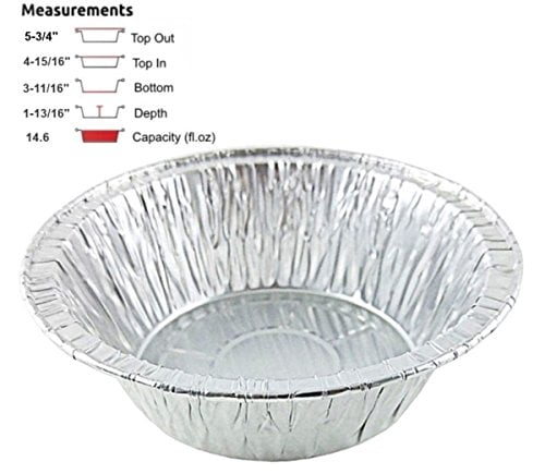 50 KitchenDance Disposable Aluminum 5 3/4 Extra Deep Meat/Pot Pie Pan #2400 by Durable Packaging 