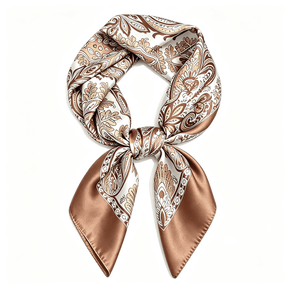 TELOLY Head Scarf for Women - Hair Scarf Silk Feeling Bandanas 27.5" Square Scarves Printed Neck Satin Neck Scarf for Women Elegant & Versatile