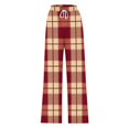 thumbnail image 7 of JWSVBF Scrub Pants for Women Pajamas with Pocket Business Casual Lossen Comfy Gingham Fashion Exercise Winter Clothing Pajama Bottoms Red, 7 of 7
