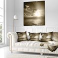 thumbnail image 3 of Designart Sepia Toned Cloudy Sunrise - Landscape Printed Throw Pillow - 18x18, 3 of 5