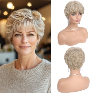 Fluffy Short Pixie Cut Wig Natural Look Lightweight Layered Bangs Daily Party Pixie Cut Hair main image 4