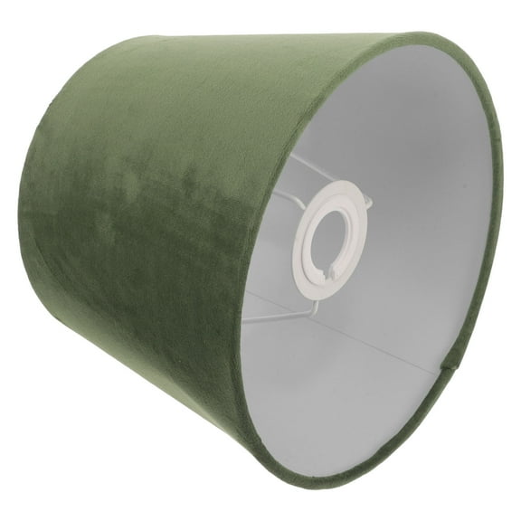 OUNONA Green Fabric Lampshade for Table Lamp with Iron Frame and Simple Decorative Design