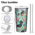 thumbnail image 4 of Dachshund and Flower 10oz Tumblers Stainless Steel Tumbler with Lid and Straw,Vacuum Insulated Double Wall Travel Tumbler Cups with Cleaning Brush for Coffee, Tea, 4 of 4
