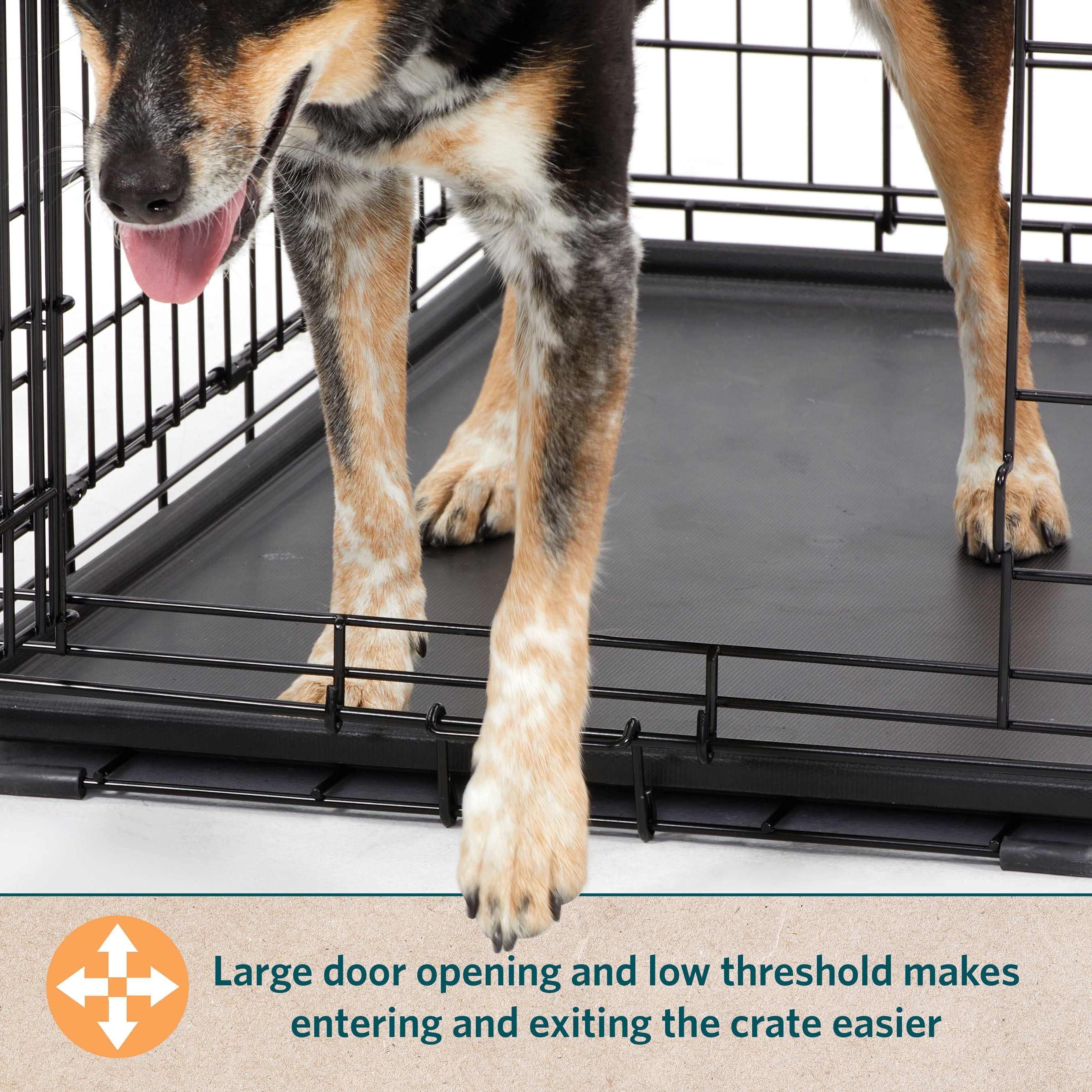 MidWest Homes for Pets 24-Inch LifeStages Crate for Small Breeds, 12-20 lbs, Single Door Folding Dog Crate with Divider Panel, Leak-Proof Tray & Secure Latch, Heavy-Duty & Easy to Assemble