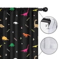 thumbnail image 4 of Blackout Kids Curtains,Colorful Dinosaurs Geometric Shapes Pattern Childrens Insulated Curtains Set Of 2,Bedroom Essentials,Toddler Room Decor 42"x84", 4 of 5