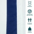thumbnail image 3 of Sunnydaze 2-Person Quilted Polyester Spreader Bar Hammock, 450 lb Capacity - Blue and White Stripe, 3 of 8
