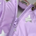 thumbnail image 6 of Tdoqot Girls Winter Coats With Hood- Warm Zip Up Casual Long Sleeve Quilted Jackets Purple Size 8-14 Years, 6 of 8