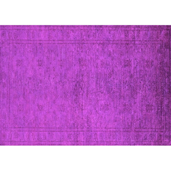Ahgly Company Indoor Rectangle Oriental Pink Industrial Area Rugs, 7' x 9'