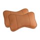 thumbnail image 1 of 2 piezas de almohada para el cuello del coche de cuero PU, accesorios para automóviles, diseño ergonómico y transpirable. Marrón, 1 of 9