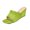 Mint Green, variant on Women Wedge Slippers Square Open Toe Flocked Fabric Slip On Heeled Mules Summer Dress Slipper Shoes, Mint Green