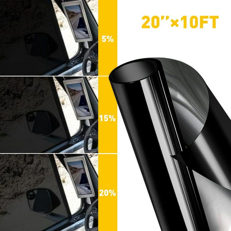A Roll Window Tint %5 Super Dark Black Film 20x 10Ft Car Home Scratch  Resistant