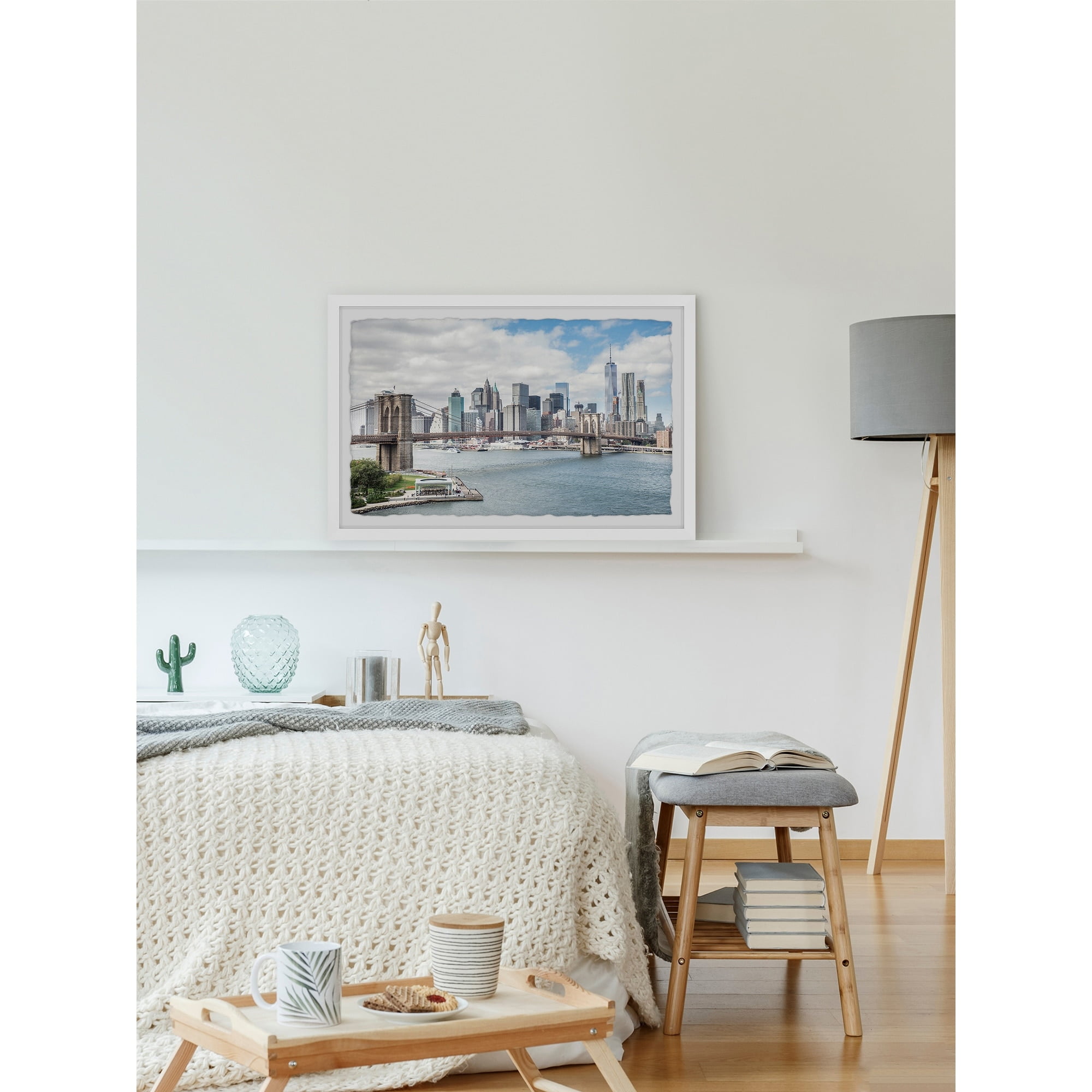 Marmont Hill Majestic Brooklyn Bridge Framed Wall Art, 24" x 36"