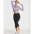 thumbnail image 5 of 3 Pack: Women's Dry-Fit Long Sleeve Cropped Hoodie - Athletic Hooded Crop Sweatshirt (Available in Plus Size), 5 of 6