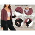 thumbnail image 4 of Rosvigor Womens Oversized Hoodies Lightweight Color Block Sweatshirts for Women Casual Hooded Shirts, 4 of 7