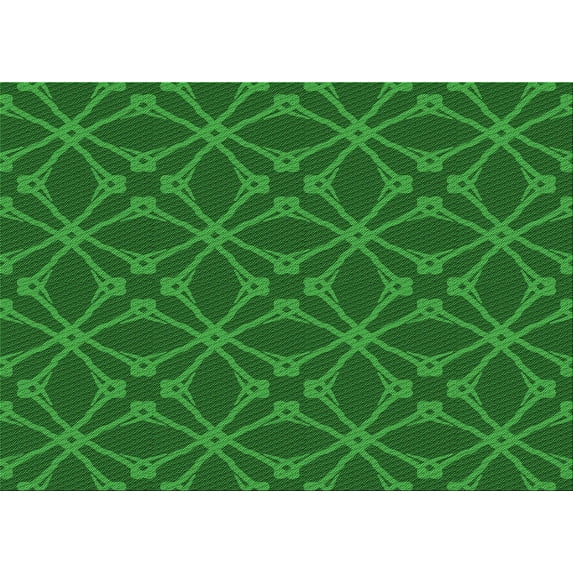 Ahgly Company Indoor Rectangle Patterned DarkGreen Area Rugs, 8' x 12'