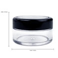 thumbnail image 2 of Beauticom 12 Pieces High Quality 10 Gram 0.3 Ounces Clear Round Makeup Cosmetic Powder Sifter Travel Jar Container with Black Lid, 2 of 2