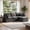 Dark Gray, variant on Guyou 87" Modular Sectional Cloud Couch, Chenille Upholstered Deep Seat Sofa Set with Removable Ottoman, Comfy Three-seater Sofa for Living Room, Brown