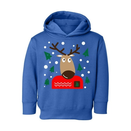 

Awkward Styles Ugly Xmas Hoodie for Girls Boys Toddler Adorable Christmas Deer Sweatshirt