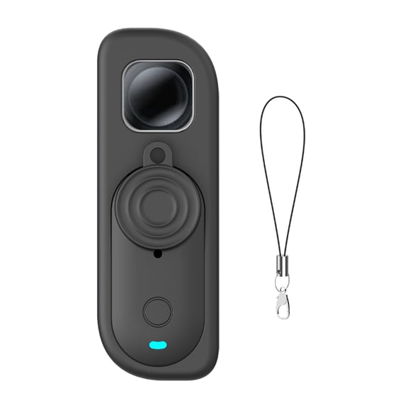 Silicone Protective Case for Insta360 GO 3S Retro Bundle ,Full Camera Viewfinder Coverage Precision Fit Access to All Ports Compatible with Original Pouch Anti-Drop Lanyard Included