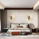 thumbnail image 4 of Aplique de pared interior, moderno aplique LED de 22 W, diseño curvo, apliques de luz blanca cálida de 3000 K, 2500 lúmenes, negro IP20 Sincero Electrónica, 4 of 5