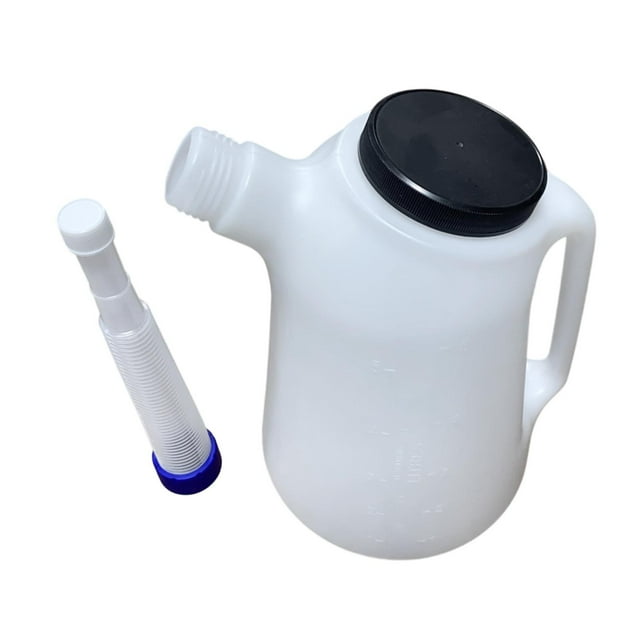 DYNWAVECA 5L Oil Measuring Container with Handle Portable Leakproof Motor Jug with Cap