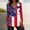 A68 Red, variant on Patriotic Shirts for Women 4th Of July Tops USA American Flag Heart Stars and Stripes V Neck Three Quarter Sleeve Casual Lightweight Summer Independence Day Graphic Tees