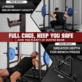 thumbnail image 6 of MITONOS Power Cage, 2000LB Squat Rack with Cable Crossover System, Multi-Function Weight Cage, Home Gym Workout Machine with More Training Attachments, BK, 6 of 9