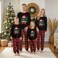 thumbnail image 2 of Christmas Family Pajamas Matching Set Santa Claus Print Long Sleeve Tops and Plaid Pants Sleepwear Soft Nightwear, 2 of 7