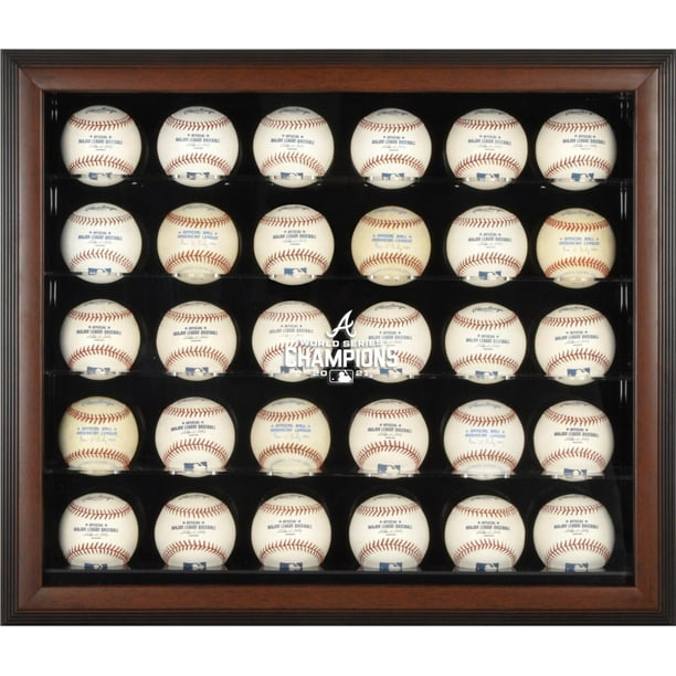 Atlanta Braves 2021 MLB World Series Champions Brown Framed Logo 30