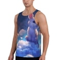 thumbnail image 2 of Pofeuu Cloud Cute Rabbit Print Men's Workout Tank Tops Sleeveless Muscle Gym Shirt Quick Dry-3X-Large, 2 of 7