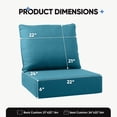 thumbnail image 5 of Joyofarm 24" x 22" x 6" Outdoor Chair Cushions for Patio Furniture, Deep Seat and High Back for Patio Rocking Dining Chair and Couch, Peacock Green, 5 of 8