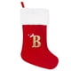 thumbnail image 1 of Advancent Calcetín personalizado rústico de Navidad de felpa supersuave, elige un estilo único, variedad de estilos para elegir tela Kits de decoración para fiestas B roja grande, 1 of 6