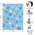 thumbnail image 4 of Blue Dog Paw Footprint Blanket,Comfortable Soft Lamb Wool Throw Blanket,All Season,Warm Lightweight Blankets for Sofa Bed Couch Living Room Chair,30"x40", 4 of 4
