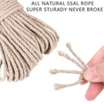 thumbnail image 3 of Cuerda de sisal para reemplazo de rascador de gatos, hilo para poste rascador, reparación de árboles de bricolaje, recuperación de muebles, 8mm de diámetro, 33 pies, 3 of 5