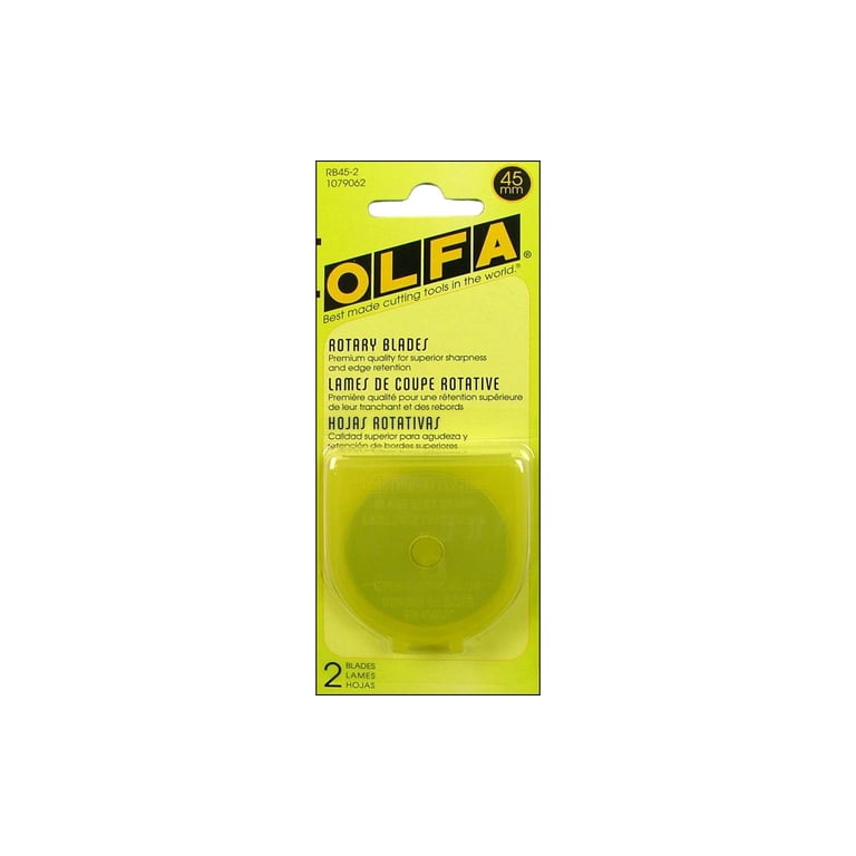 Lames Rotatives En Acier Tungstène Olfa - 45mm - Pack De 2 - Pour Cutters Rotatifs