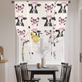 thumbnail image 3 of Cute Bow Cow Balloon Curtains for Windows, Bedroom Curtains 54 Inch Length, Beige Farmhouse Cute Animals Tie Up Curtains Panels Thermal Insulated Bathroom Curtains Window 42"x54", 3 of 8