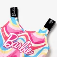 thumbnail image 6 of Barbie Toddler Girls Romper Tyedyed Colorful Pattern with Classic Logo Print Jumpsuit Sizes 3-10, 6 of 7