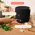thumbnail image 5 of Beautiful 3-Cup Cooked, 1-Cup Uncooked Portable Rice and Soup Cooker with EverGood Ceramic Nonstick Coating, Black Sesame by Drew Barrymore, 5 of 13
