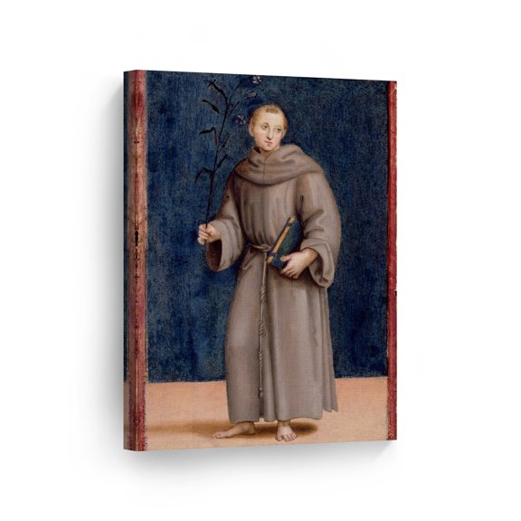 Smile Art Design Saint Anthony of Padua by Raphael Art Canvas Print Famous Fine Art Oil Painting Reproduction Canvas Wall Art Renaissance Art Home Decor - Made in the USA 40x30