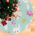 thumbnail image 5 of FMSHPON Easter Tree Skirt Colorful Eggs Bunny Xmas Christmas Tree Skirt Stand Mat for Holiday Party Decoration Indoor Outdoor 36 inches, 5 of 6