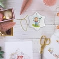thumbnail image 6 of 3drose, Cute Stick Figure Girl Gardener Farmer, 3 inch Snowflake Porcelain Ornament, 6 of 7