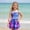 czb# Purple188, variant on CUZIBR Baby Girls Fashionable One Piece Swimsuit Backless Round Neck Cross Strap Plaid Print Swimwear With Tiered Pleated Tutu Skirt Onesize Comfy Soft Stylishsummer Beachwear,Blue,4-5 Years