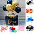 thumbnail image 3 of Cake Topper Home Wedding Party Cake Balloon Ribbon Straws Decoration Pastry Decor Silver Black Glitter Balloon, 3 of 9