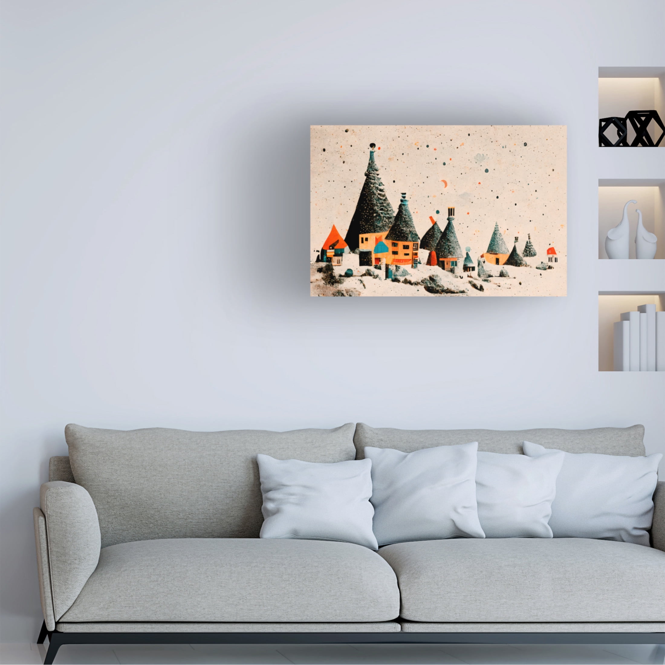 Canvas Wall Art - Treechild 'Fairy Village' Wall Art for Living Room, Bedroom, or Office D?cor by Trademark Fine Art - 19 x 12 Inches