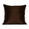 Canopy Faux Silk Pillow, Rich Brown