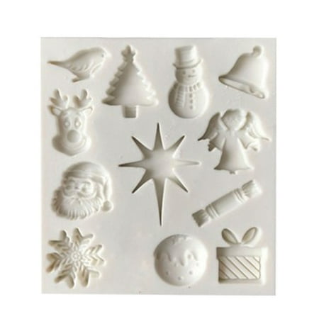 

Christmas Cake Mould Christmas Tree Snowflake Liquid Silicone Fondant Chocolate Cake Mould