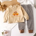 thumbnail image 2 of TAGOLD Kids Toddler Casual 2 Piece Outfits Set,Boys Girls Long Sleeve Winter Sets,Fashion Girls And Boys' Casual Long Sleeve Round Neck Collar Botton Printed Long Pants Sets,4 Years, 2 of 4