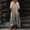Grey, variant on Elvqul Womens V Neck Dress Pullover Maxi Dress Gray Boho 3/4 Sleeve Asymmetrical Pockets Tank Dress for Women